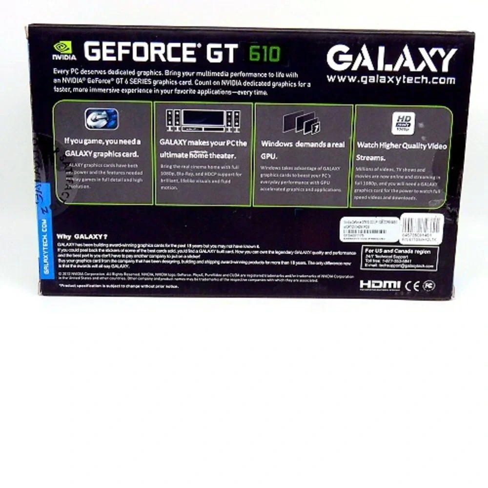NVIDIA GT610 Apple Mac Pro compatible 1GB Video Card BRAND NEW IN BOX
